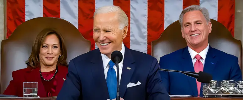 How did Joe Biden open his second State of the Union address?