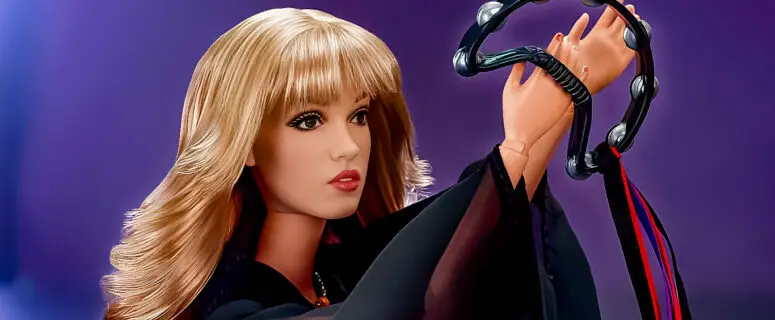 Who is this Barbie doll holding a tambourine modeled after?